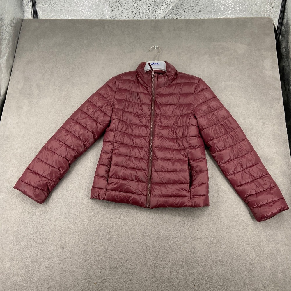 Gap ColdControl Puffer Jacket Burgundy Water Resistant XS 8528